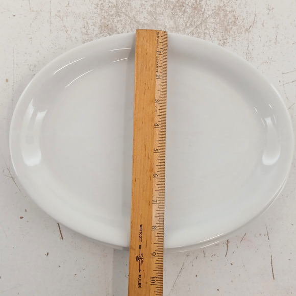 Oneida Bright White Oval Ceramic Serving Platters 11.5" Set of 2 Microwave Safe - Picture 6 of 6
